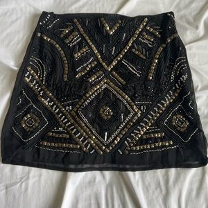 Forever 21 Beaded Mini Skirt Size Medium